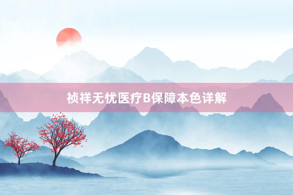 祯祥无忧医疗B保障本色详解